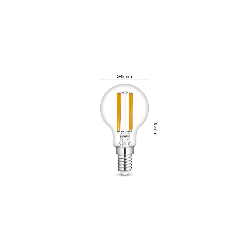 Miniatuur van Yphix LED lamp filament helder bol E14 2.2W 245lm warm wit 2700K (50510610)
