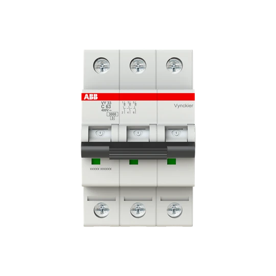 Miniatuur van ABB Vynckier automaat 3-polig 63A C-curve (VY33C63)