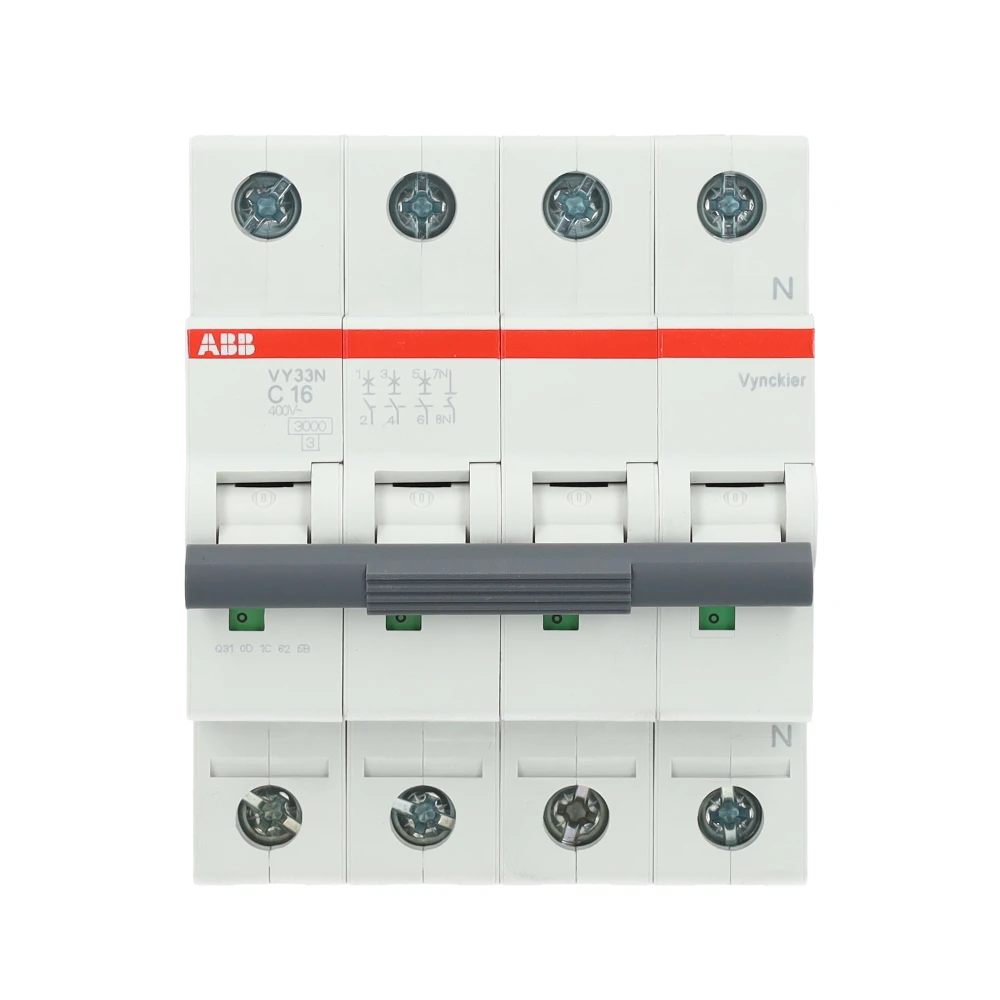 Miniatuur van ABB Vynckier automaat 3-polig + nul 16A C-curve (VY33NC16)