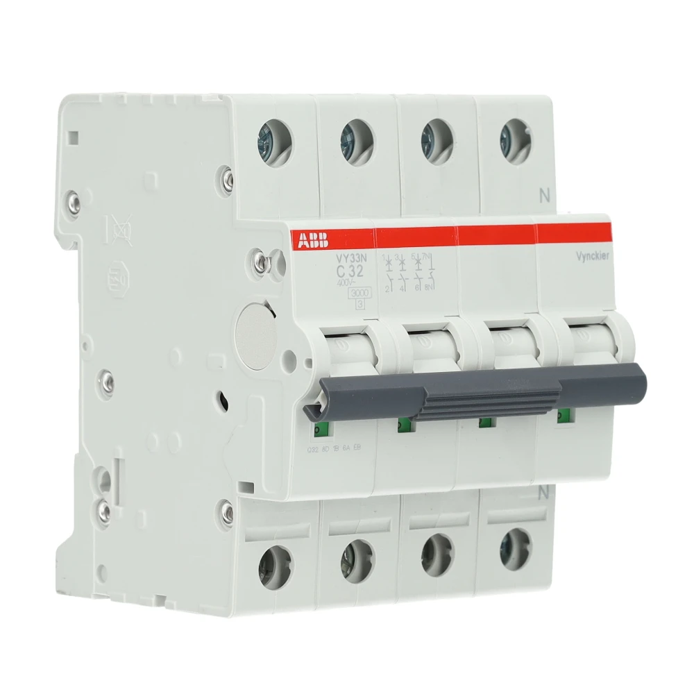 Miniatuur van ABB Vynckier automaat 3-polig + nul 32A C-curve (VY33NC32)