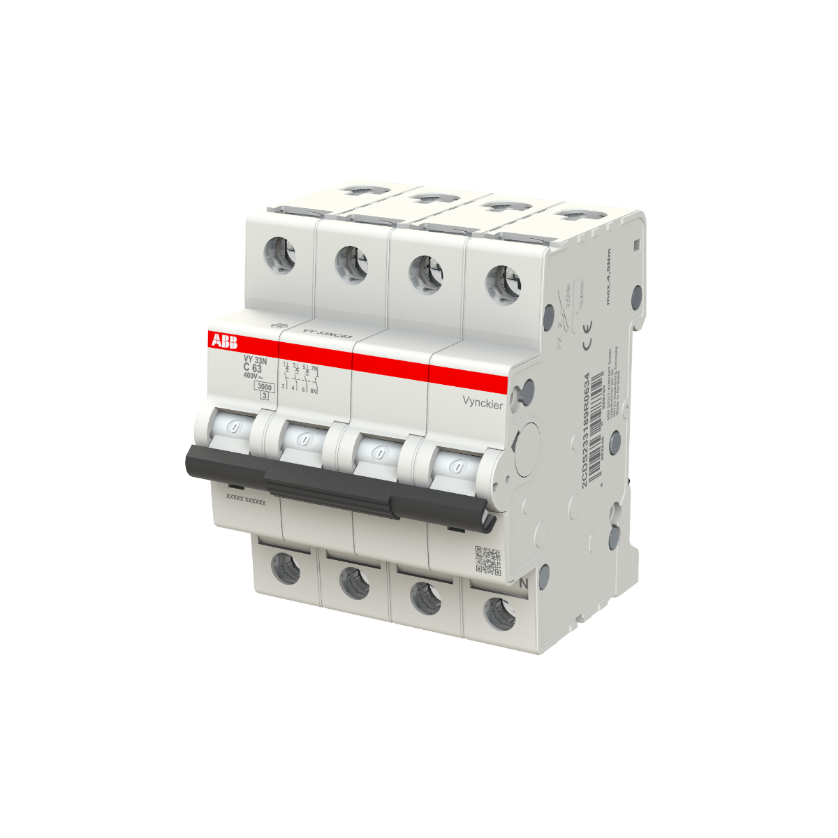Miniatuur van ABB Vynckier automaat 4-polig 63A C-curve (2CDS233189R0634)