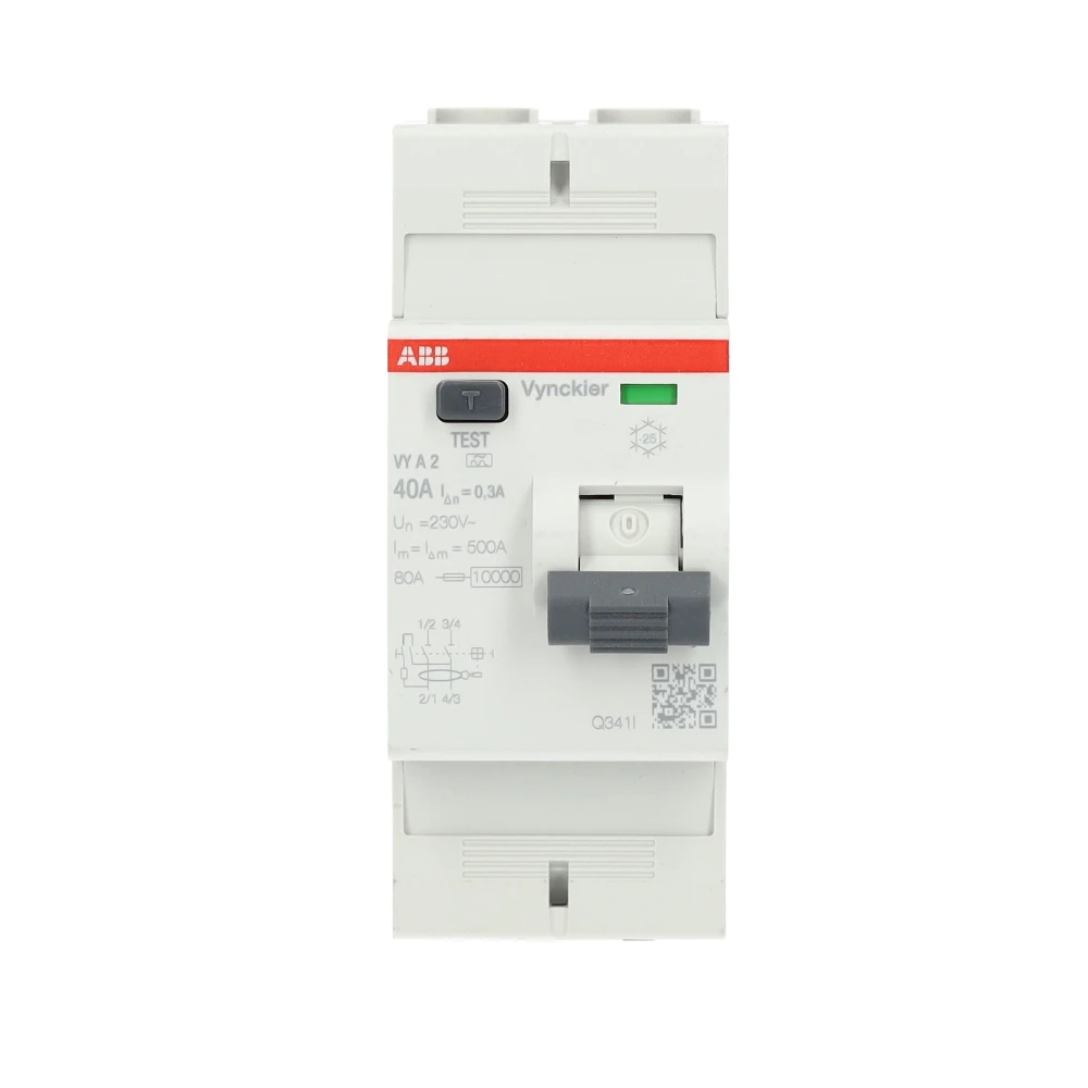 Miniatuur van ABB Vynckier differentieelschakelaar 2-polig 40A 300mA type A (VYA240/300)