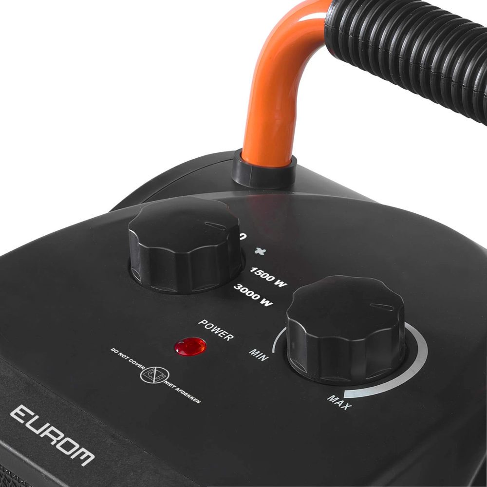 Miniatuur van Eurom werkplaatskachel keramisch extra stil EK3K Still 3000W bereik max 115m3 (340129)..