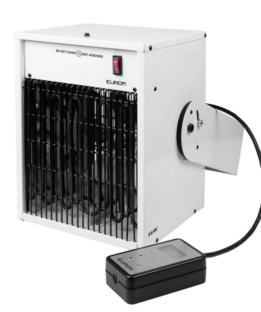 Miniatuur van Eurom elektrische werkplaatskachel wandmodel met ventilator 400V EK5000 Wall 5000W bereik max 190m3 (332261)