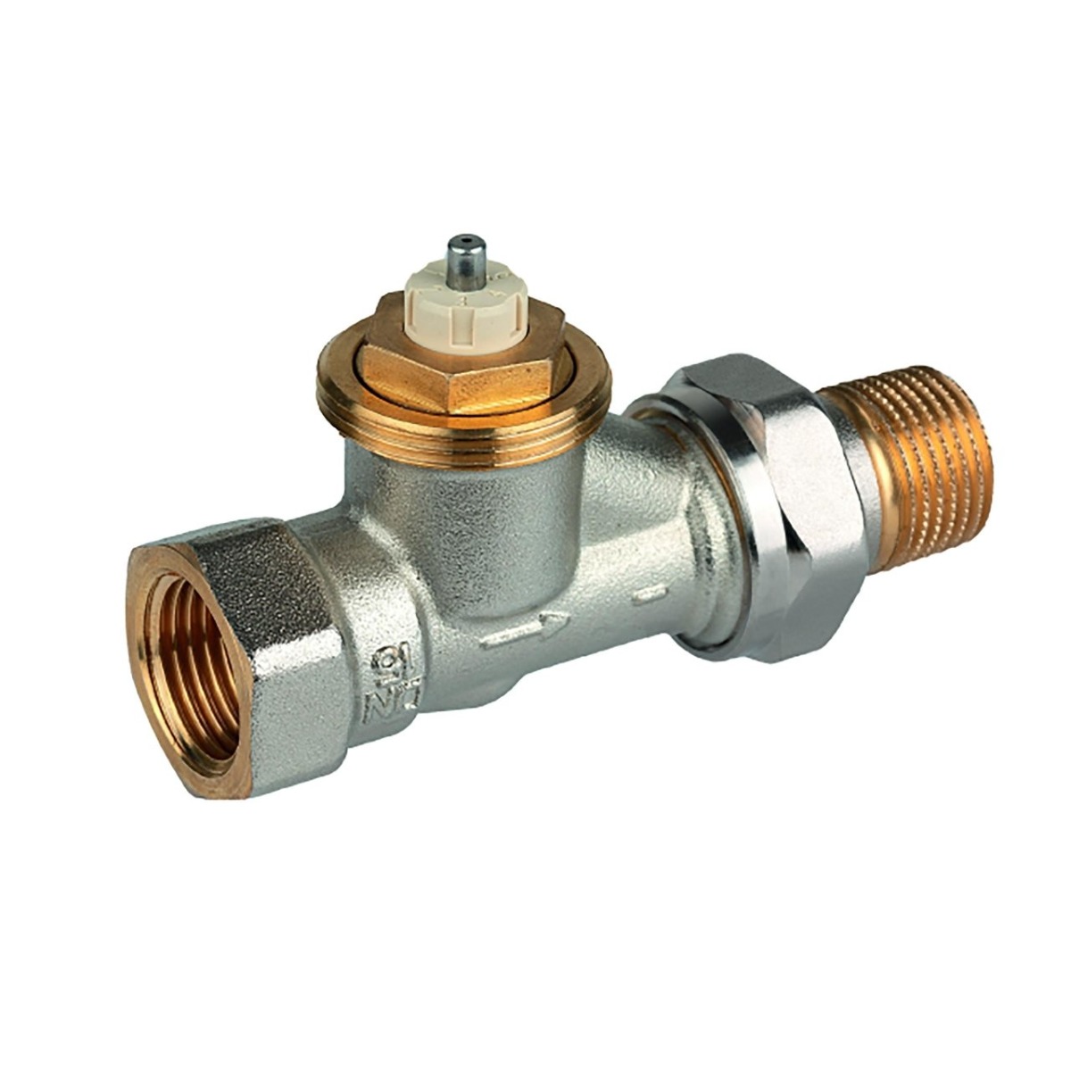 Miniatuur van Honeywell Home radiatorafsluiter recht 3/8''/10mm type SX met universeel voorinstelbaar binnenwerk (V2000DSX10)