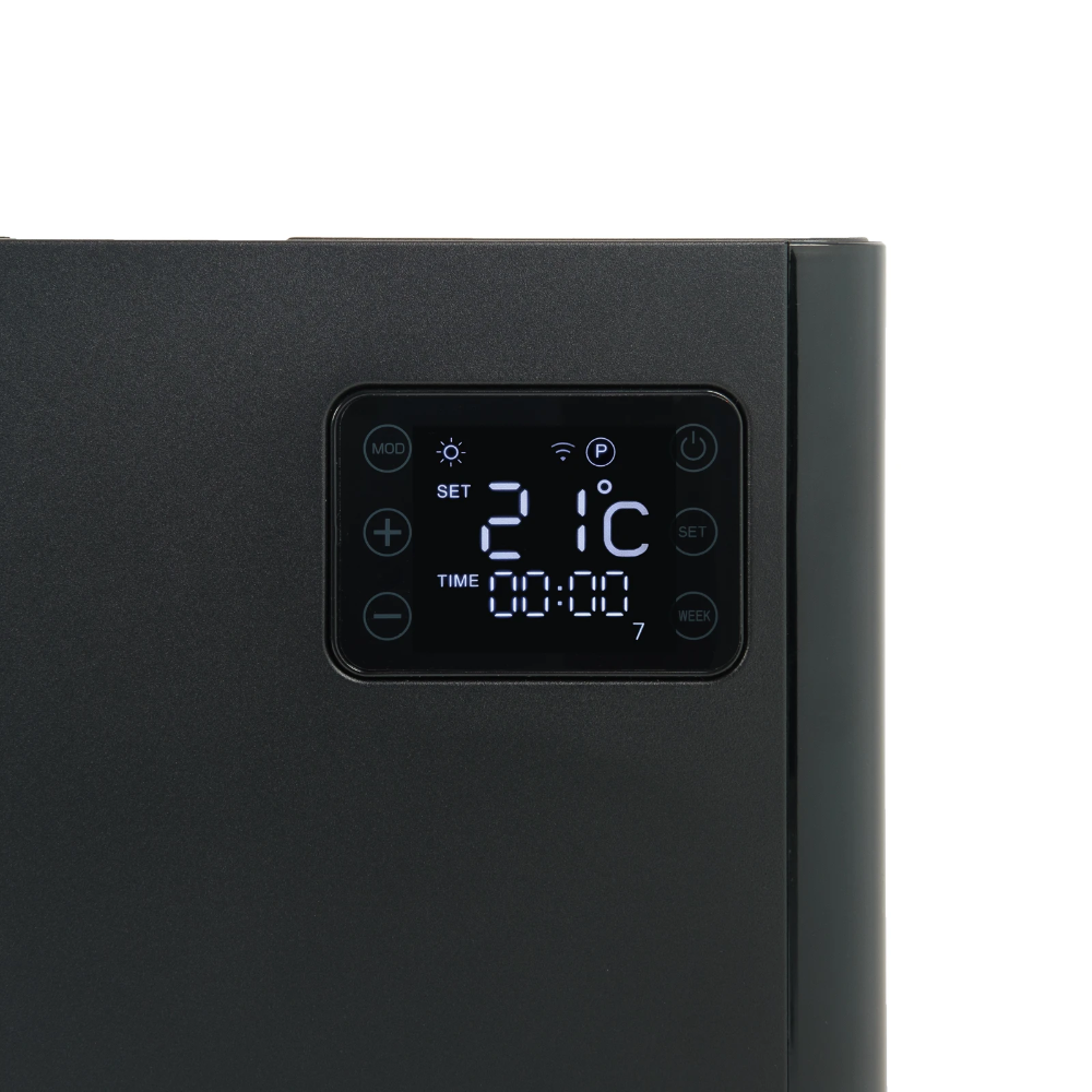 Miniatuur van Eurom alutherm elektrische kachel 1000W met WiFi en app - zwart (360707)