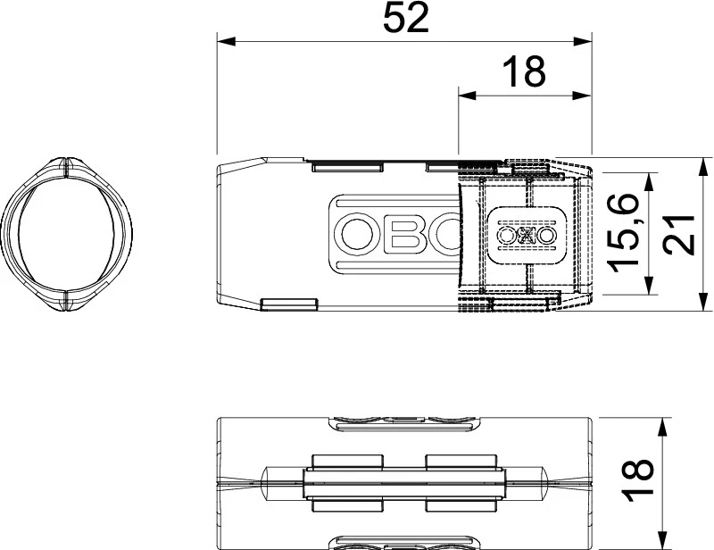 Miniatuur van OBO Quick-Pipe verbindingsmof 15.5mm lichtgrijs - per 10 stuks (3000 MMS M16 LGR)