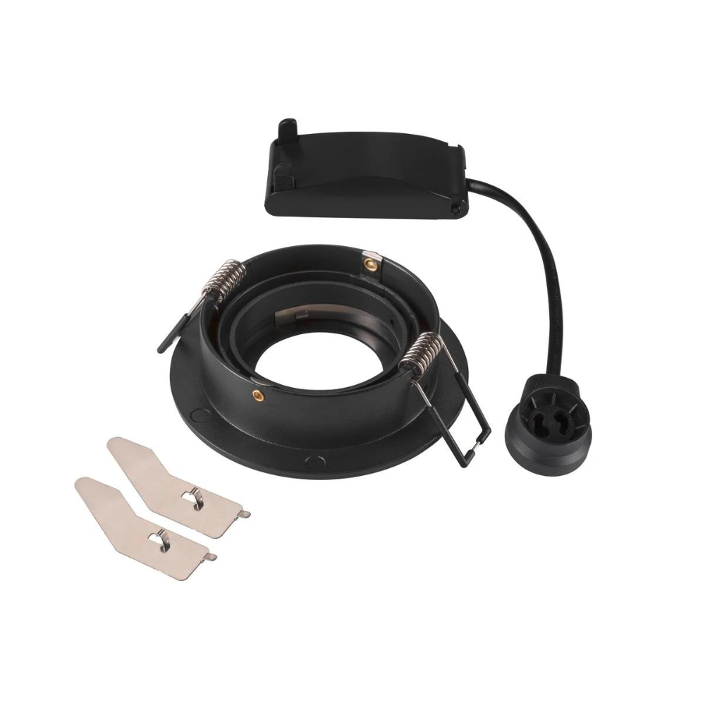 Miniatuur van SLV LED inbouwspot GU10 50W rond kantelbaar zaagmaat 78mm diameter 93mm - zwart (1007375)