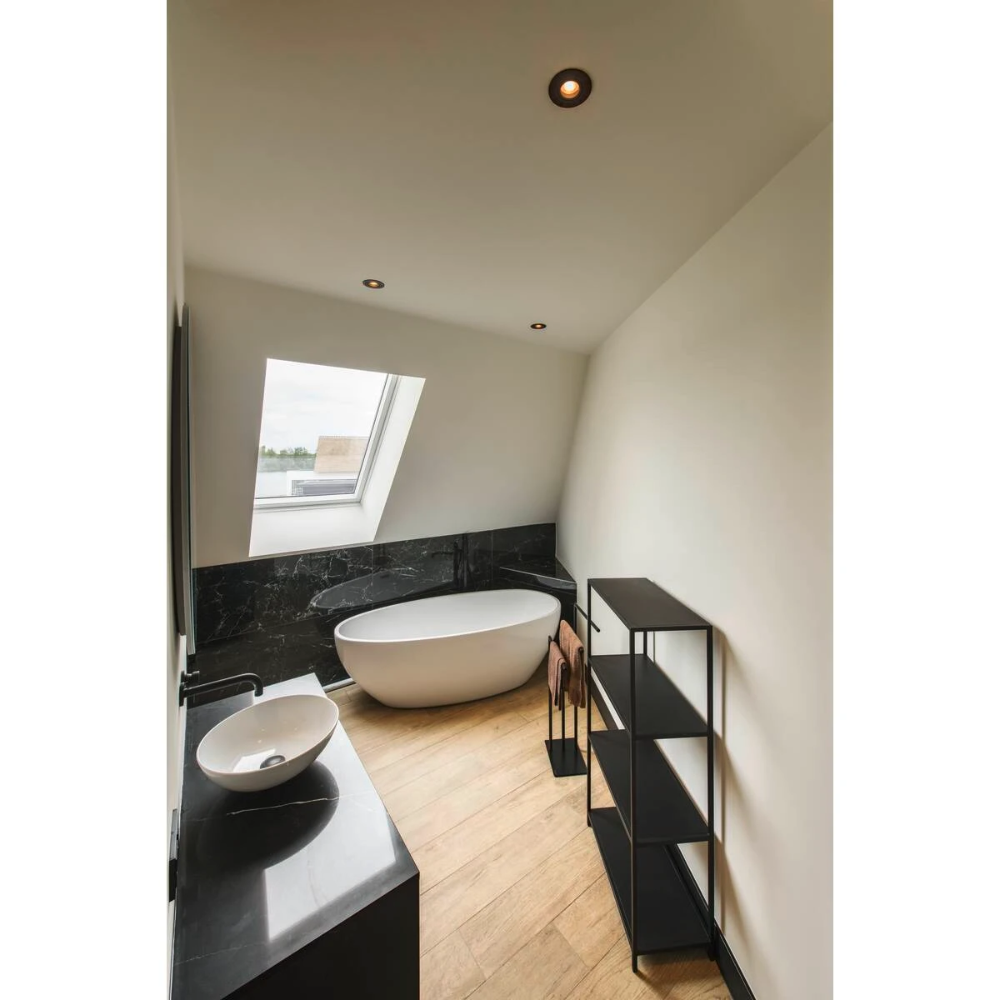 Miniatuur van SLV LED inbouwspot GU10 50W rond kantelbaar zaagmaat 78mm diameter 93mm - zwart (1007375)