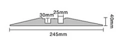 Miniatuur van EMhub kabeldrempel 100cm met schanierbaar deksel en 2 kanalen