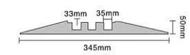 Miniatuur van EMhub kabeldrempel 90cm met schanierbaar deksel en 3 kanalen
