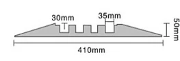 Miniatuur van EMhub kabeldrempel 80cm met schanierbaar deksel en 4 kanalen