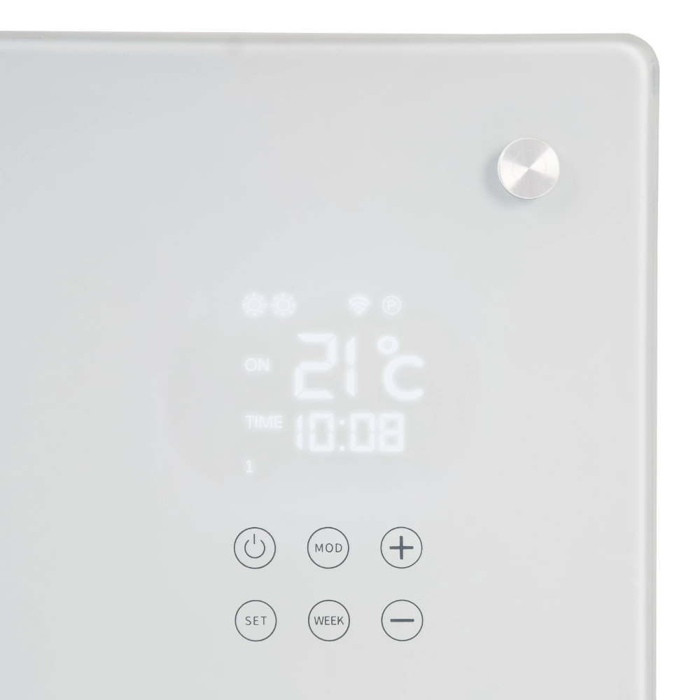Miniatuur van Eurom alutherm sani verre elektrische kachel voor badkamer 1200W met wifi en app - wit (361254)