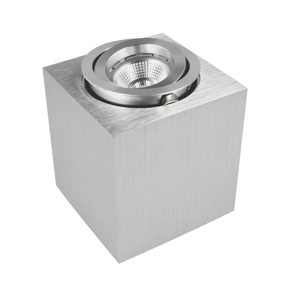 Miniatuur van Yphix opbouwspot kantelbaar enkel vierkant aluminium GU10 (50114804)