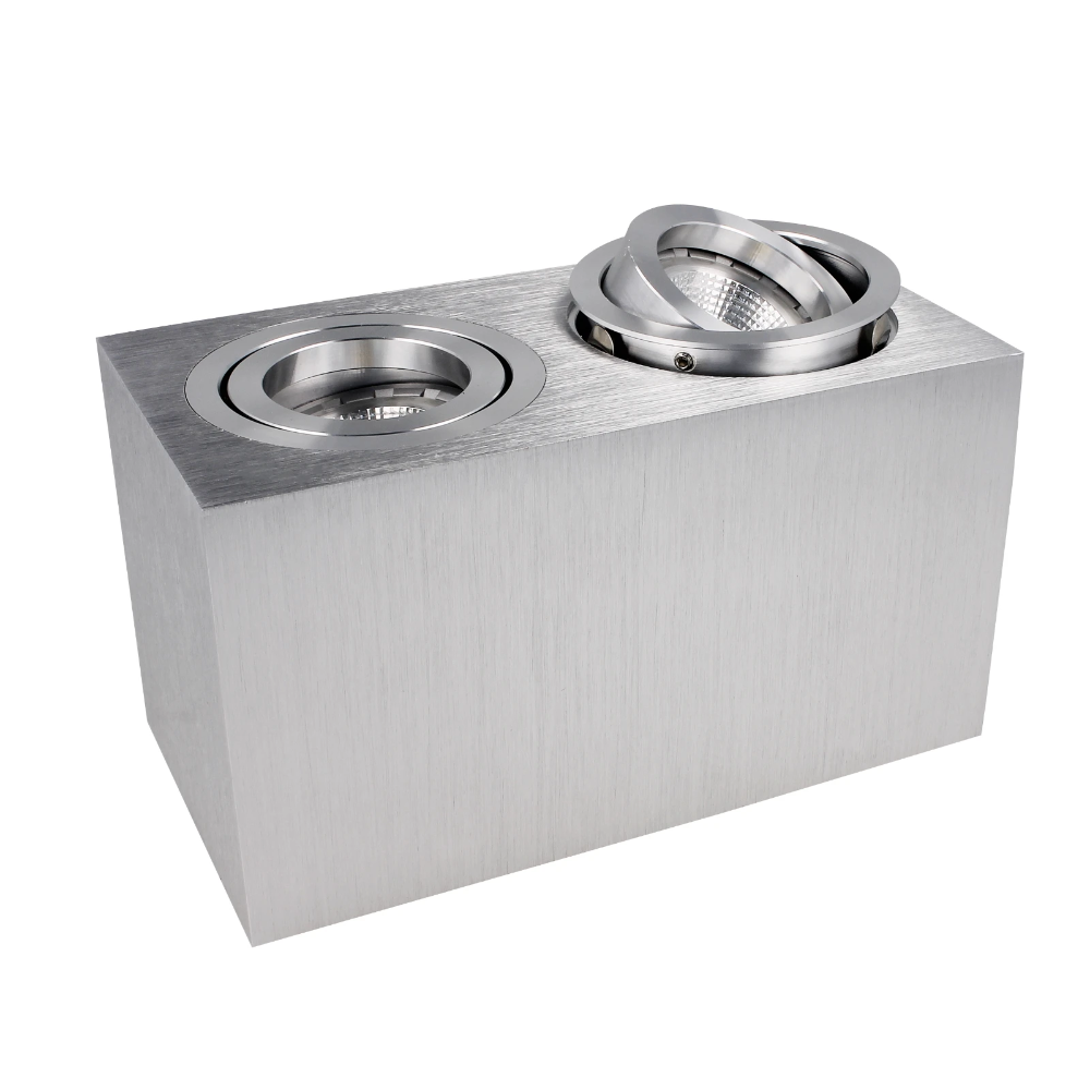 Miniatuur van Yphix opbouwspot kantelbaar dubbel vierkant aluminium GU10 (50114806)