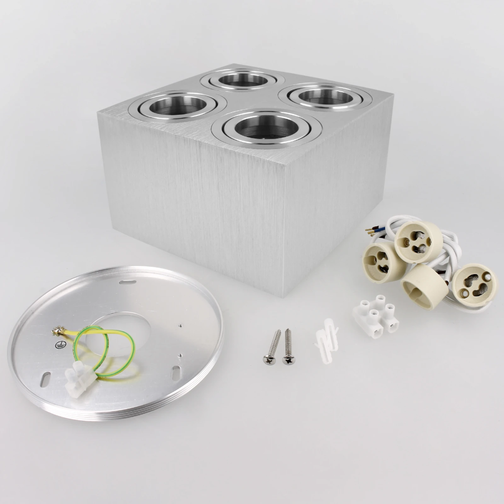 Miniatuur van Yphix opbouwspot kantelbaar carré vierkant aluminium GU10 (50114810)