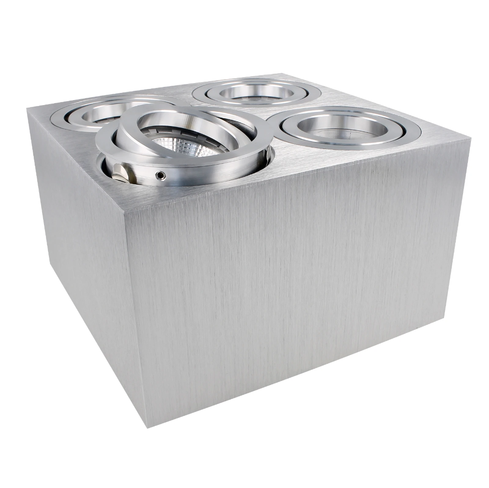 Miniatuur van Yphix opbouwspot kantelbaar carré vierkant aluminium GU10 (50114810)