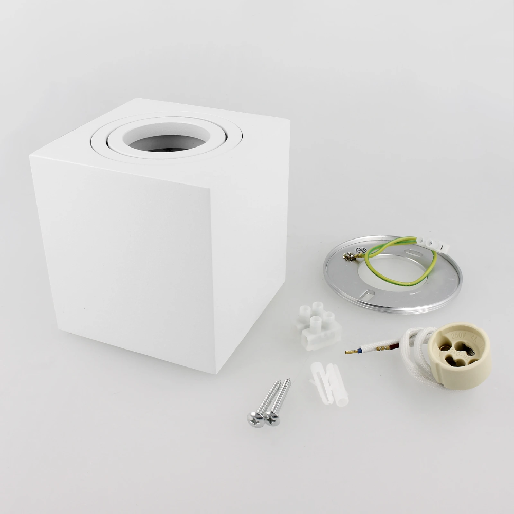 Miniatuur van Yphix opbouwspot kantelbaar enkel vierkant wit GU10 (50114824)