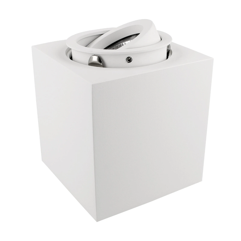 Miniatuur van Yphix opbouwspot kantelbaar enkel vierkant wit GU10 (50114824)