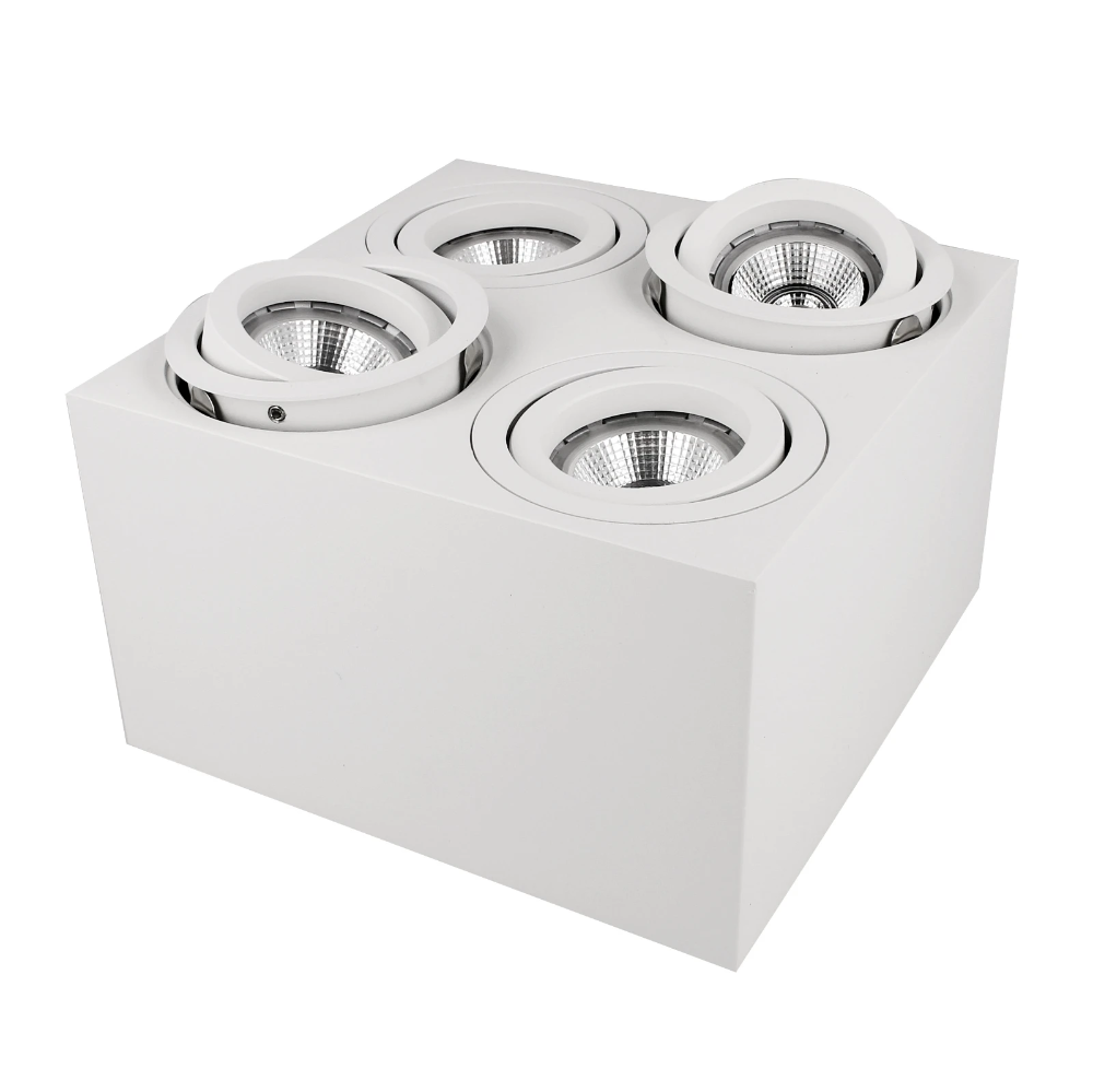 Miniatuur van Yphix opbouwspot kantelbaar carré vierkant wit GU10 (50114830)