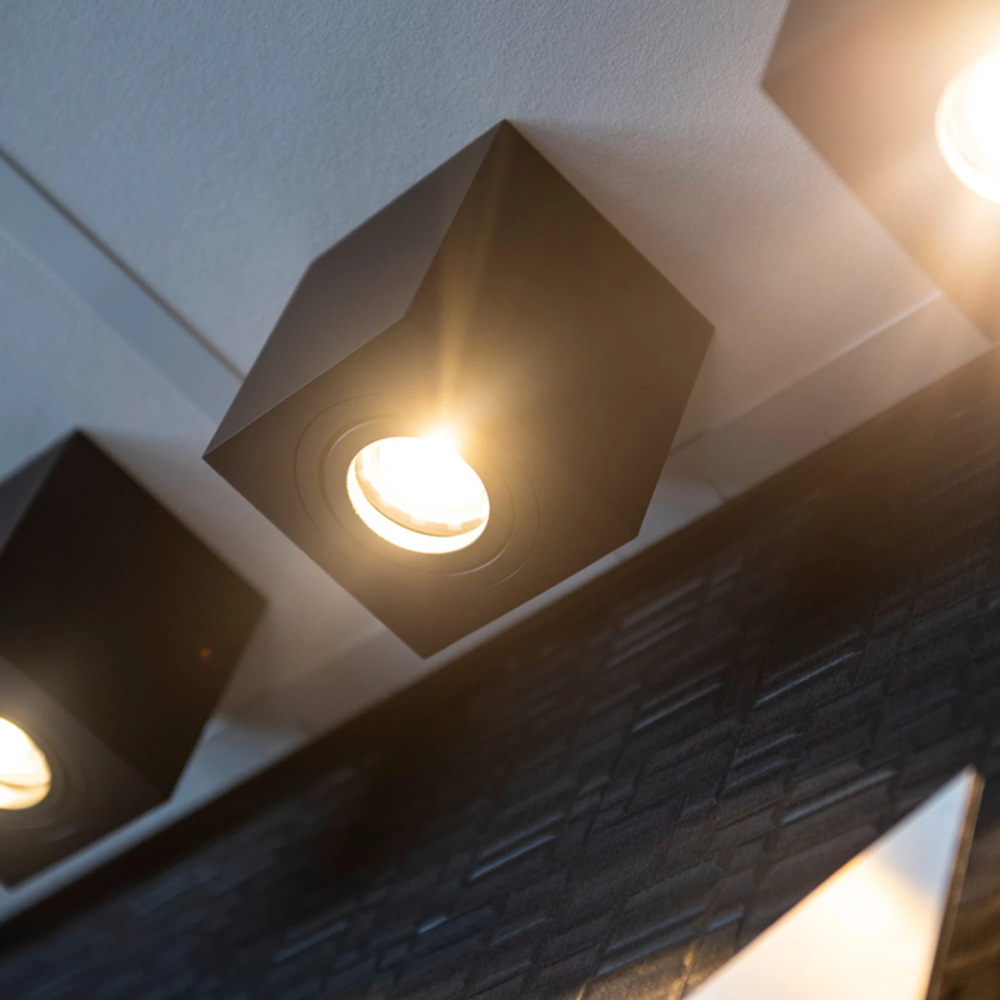 Miniatuur van Yphix opbouwspot kantelbaar enkel vierkant zwart GU10 (50114854)