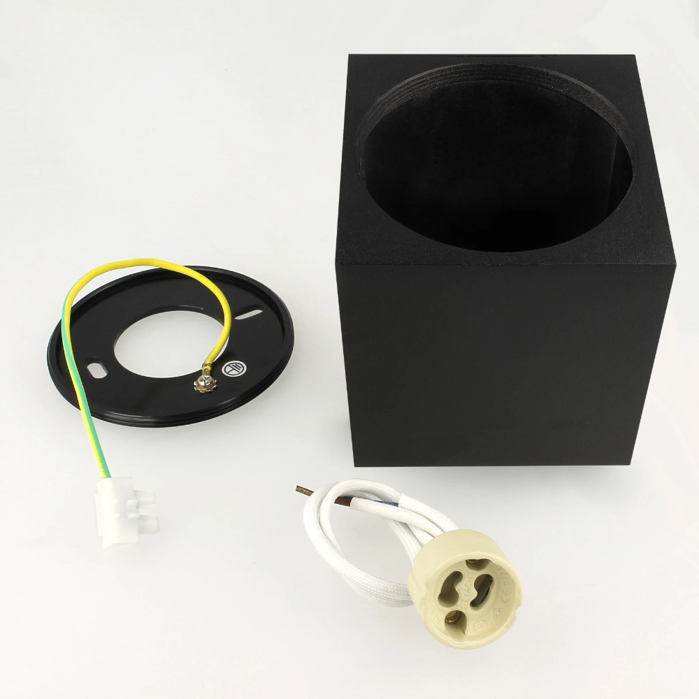 Miniatuur van Yphix opbouwspot kantelbaar enkel vierkant zwart GU10 (50114854)