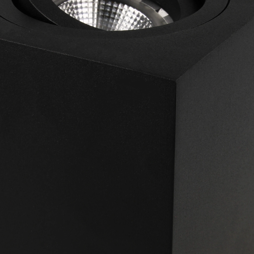 Miniatuur van Yphix opbouwspot kantelbaar enkel vierkant zwart GU10 (50114854)