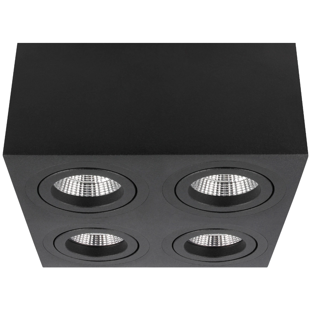 Miniatuur van Yphix opbouwspot kantelbaar carré vierkant zwart GU10 (50114860)