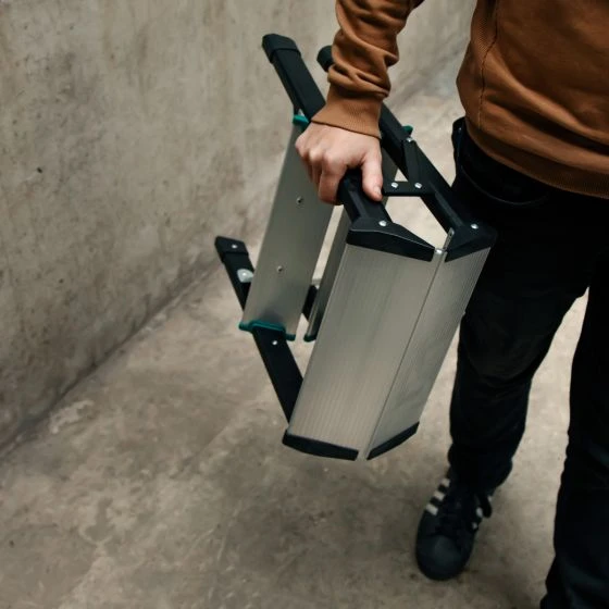 Miniatuur van VONROC dubbele trap PRO 2 treden antislip max 150kg 43cm (SL502XX)