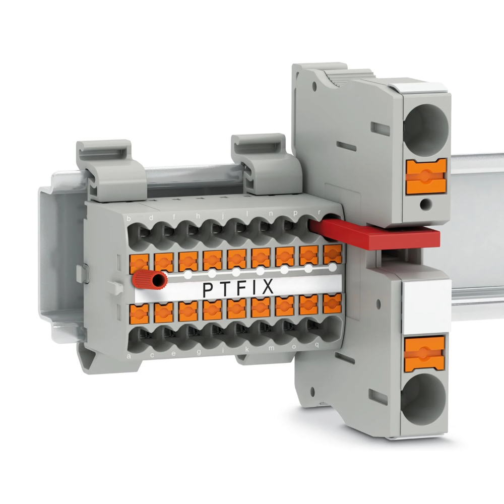 Miniatuur van Phoenix Contact rijgklem met push-in aansluiting 13-draads 2.5mm2 - blauw (PTFIX 6/12X2,5-NS35A BU)
