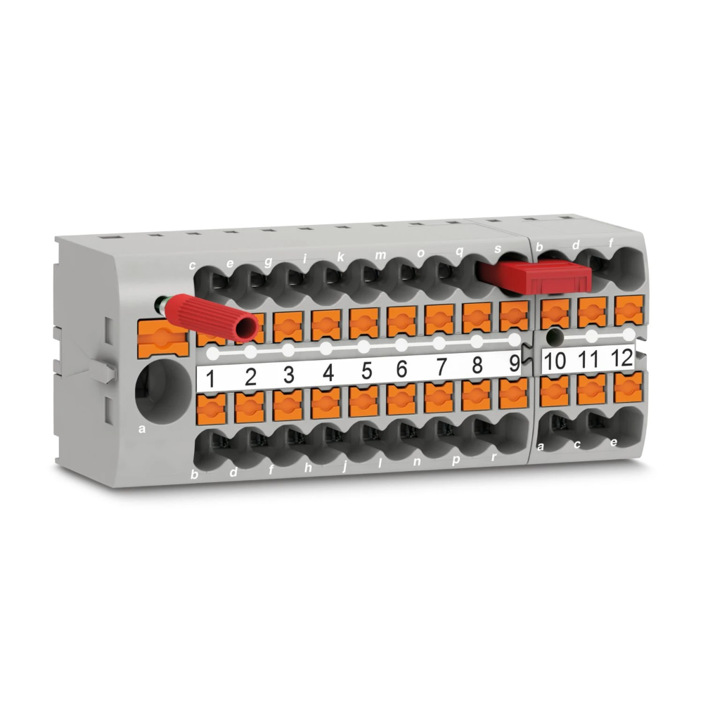 Miniatuur van Phoenix Contact rijgklem met push-in aansluiting 19-draads 2.5mm2 - oranje (PTFIX 6/18X2,5-NS35 OG)
