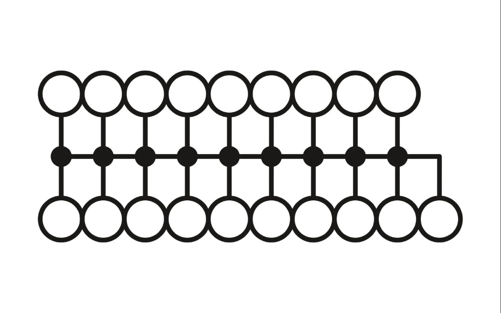 Miniatuur van Phoenix Contact rijgklem met push-in aansluiting 19-draads 2.5mm2 - geel (PTFIX 6/18X2,5-NS35 YE)