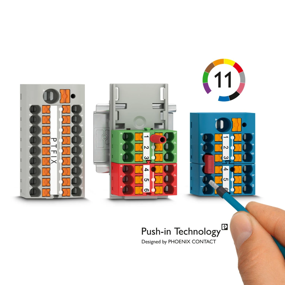 Miniatuur van Phoenix Contact rijgklem met push-in aansluiting 19-draads 2.5mm2 - paars per 8 stuks (PTFIX 6/18X2,5 VT)