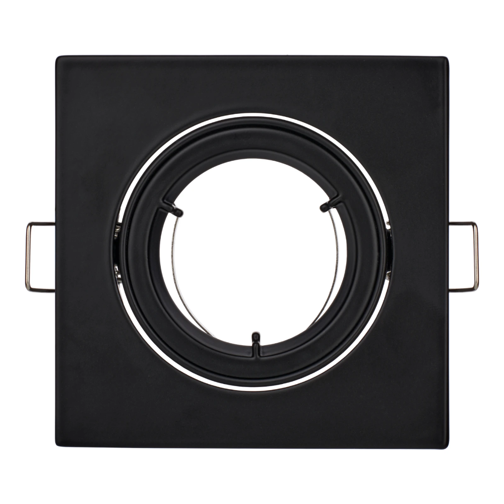 Miniatuur van Bailey inbouwspot vierkant kantelbaar zwart GU10 zaagmaat Ø80mm - diameter 93mm (146077)