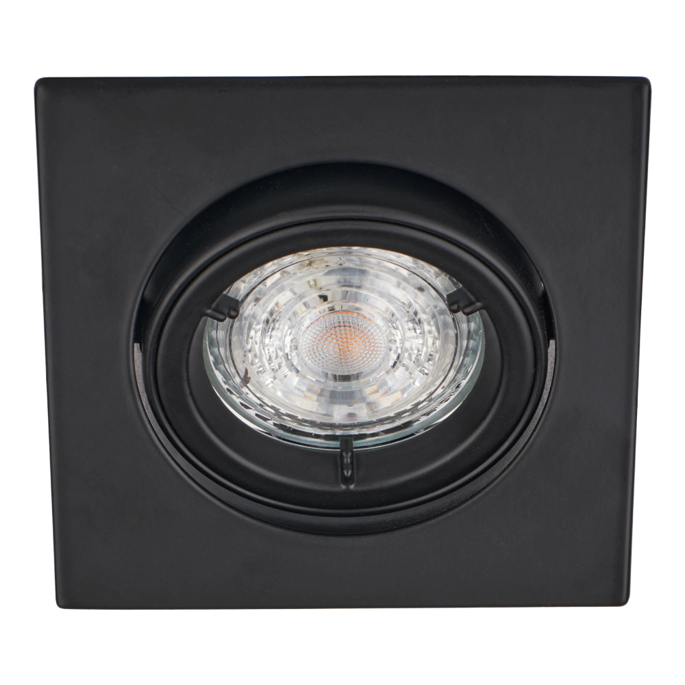 Miniatuur van Bailey inbouwspot vierkant kantelbaar zwart GU10 zaagmaat Ø80mm - diameter 93mm (146077)