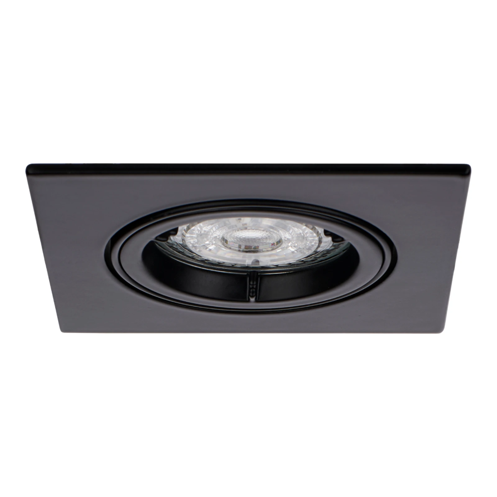 Miniatuur van Bailey inbouwspot vierkant kantelbaar zwart GU10 zaagmaat Ø80mm - diameter 93mm (146077)