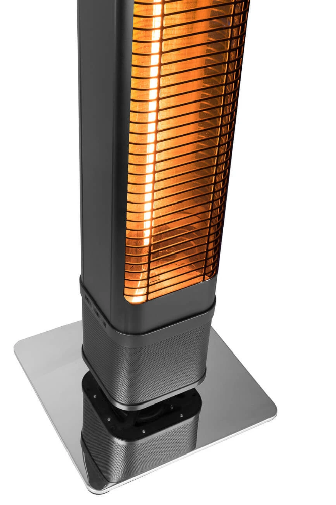 Miniatuur van Eurom elektrische staande terrrasverwarming 2200W te bedienen met app lengte 131cm IP65 - zwart (334562)