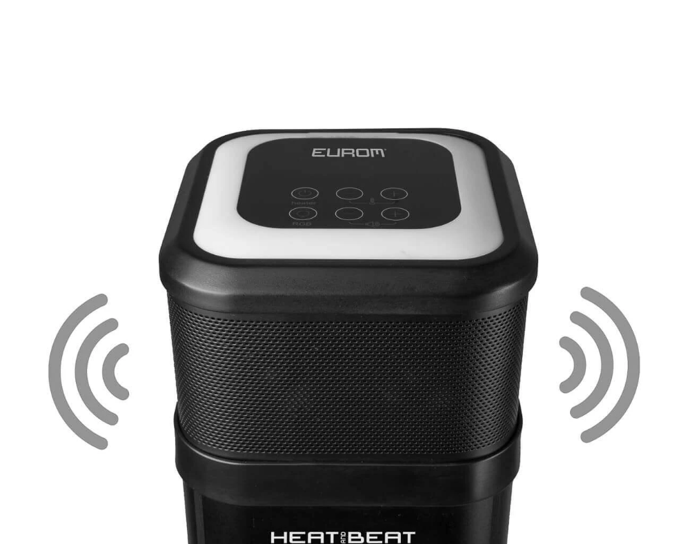 Miniatuur van Eurom elektrische staande terrrasverwarming 2200W te bedienen met app lengte 131cm IP65 - zwart (334562)