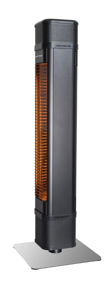Miniatuur van Eurom elektrische staande terrrasverwarming 2200W te bedienen met app lengte 131cm IP65 - zwart (334562)