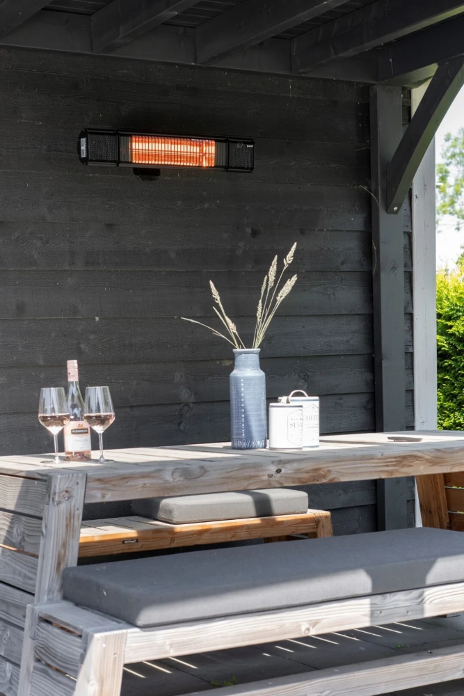 Miniatuur van Eurom elektrische terrasverwarming 2000W te bedienen met app IP65 - zwart (334579)