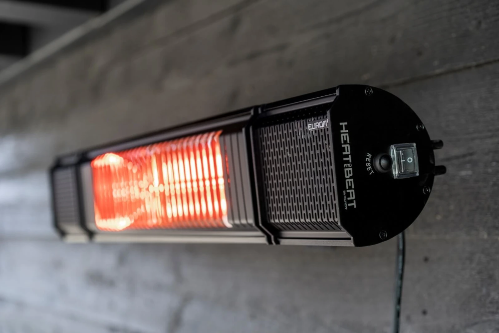 Miniatuur van Eurom elektrische terrasverwarming 2000W te bedienen met app IP65 - zwart (334579)