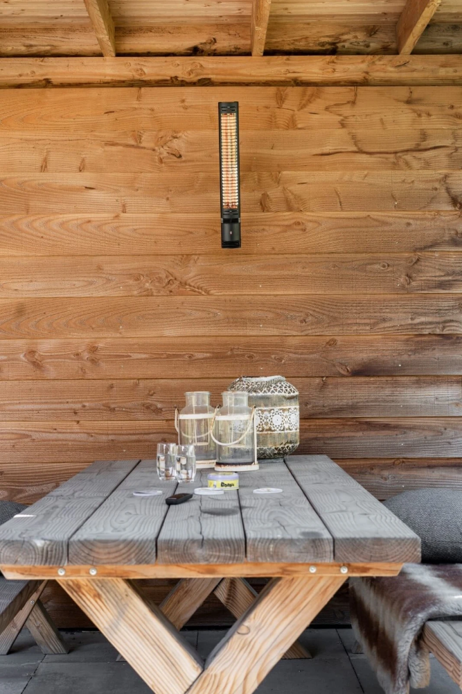 Miniatuur van Eurom elektrische terrasverwarming 1500W met afstandsbediening IP65 - zwart (334890)