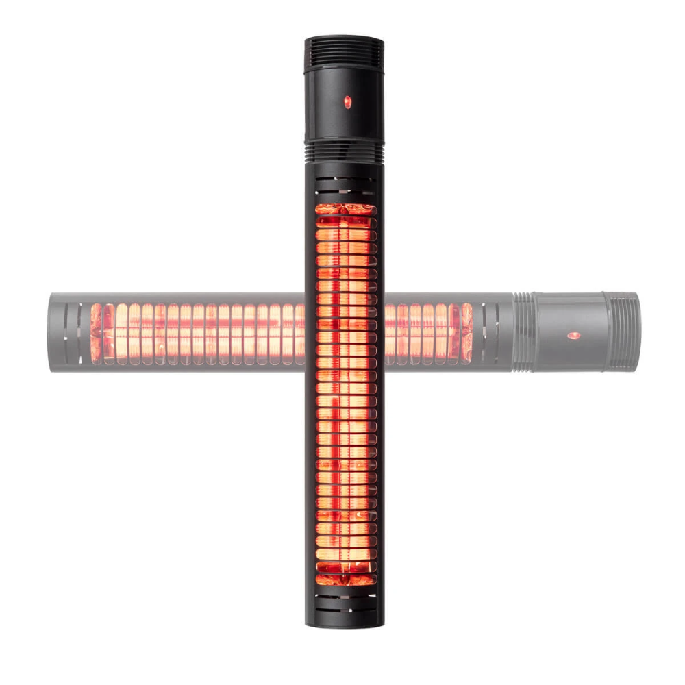 Miniatuur van Eurom elektrische terrasverwarming 1500W met afstandsbediening IP65 - zwart (334890)