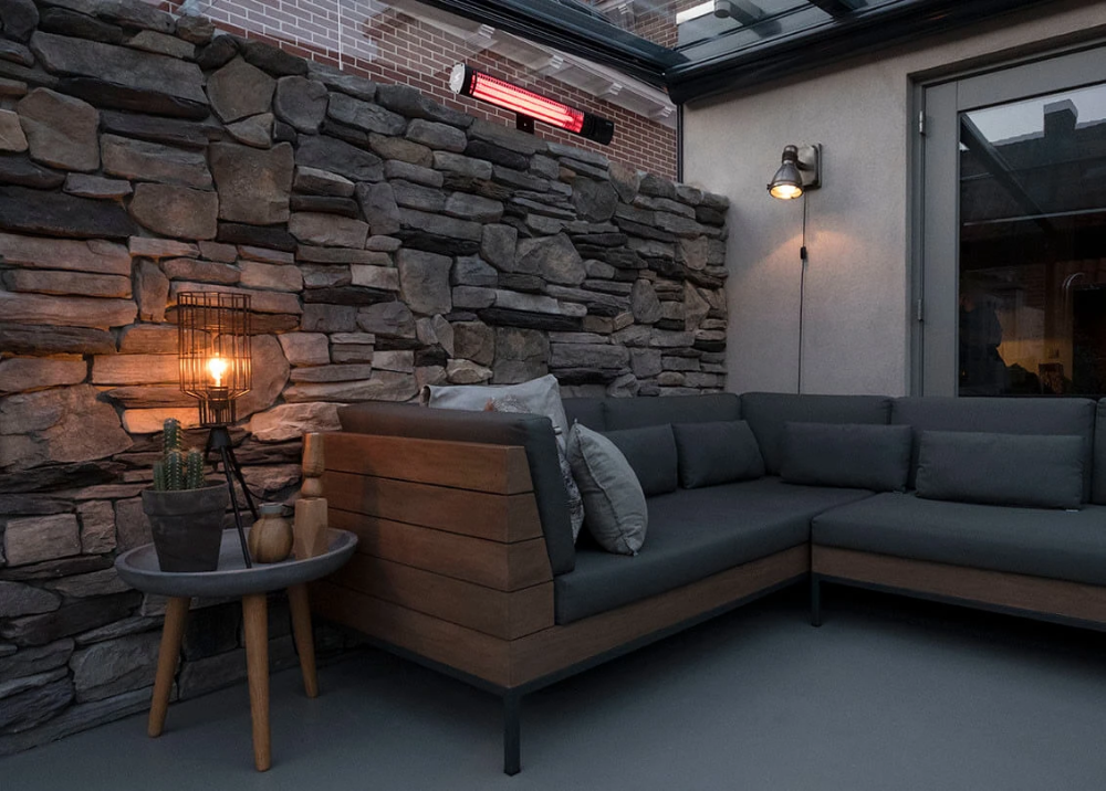 Miniatuur van Eurom elektrische terrasverwarming 2500W met afstandsbediening IP65 - zwart (334449)