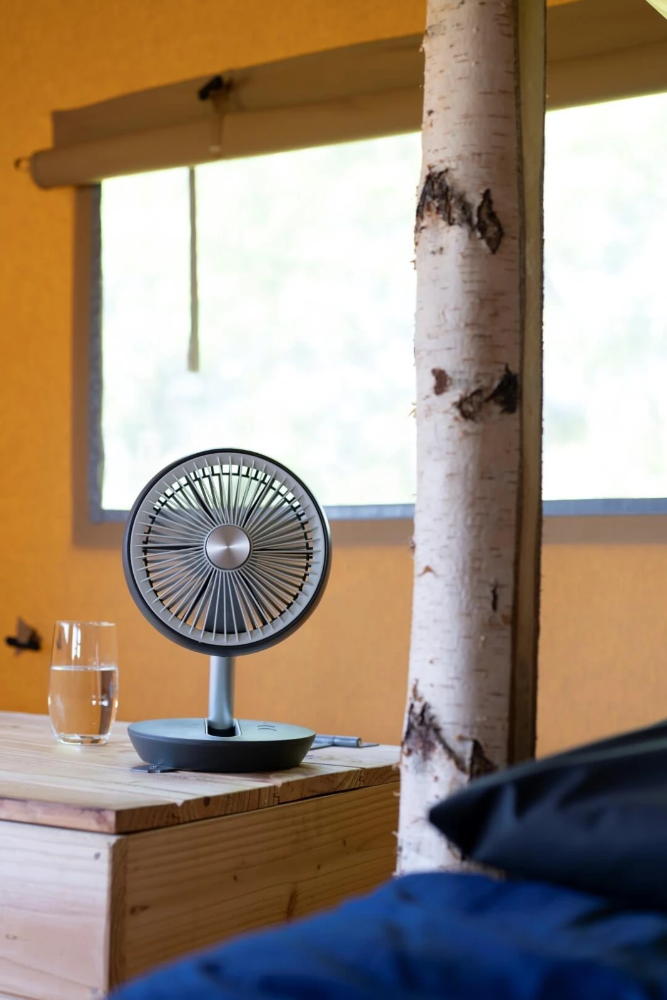 Miniatuur van Eurom draadloze oplaadbare en opvouwbare mini ventilator 4 standen 27.5cm - zwart (384642)