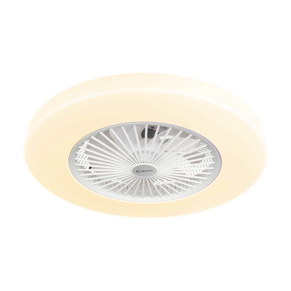 Miniatuur van Eurom plafond ventilator met lamp 43W 3 standen diameter 30CM met afstandsbediening - wit (385281)