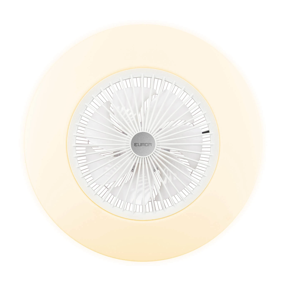 Miniatuur van Eurom plafond ventilator met lamp 43W 3 standen diameter 30CM met afstandsbediening - wit (385281)
