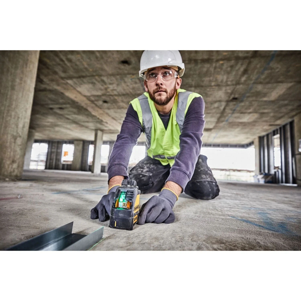 Miniatuur van DeWALT kruislijnlaser 2 stralen groen 15 meter AA met beugel (DW088CG-XJ)