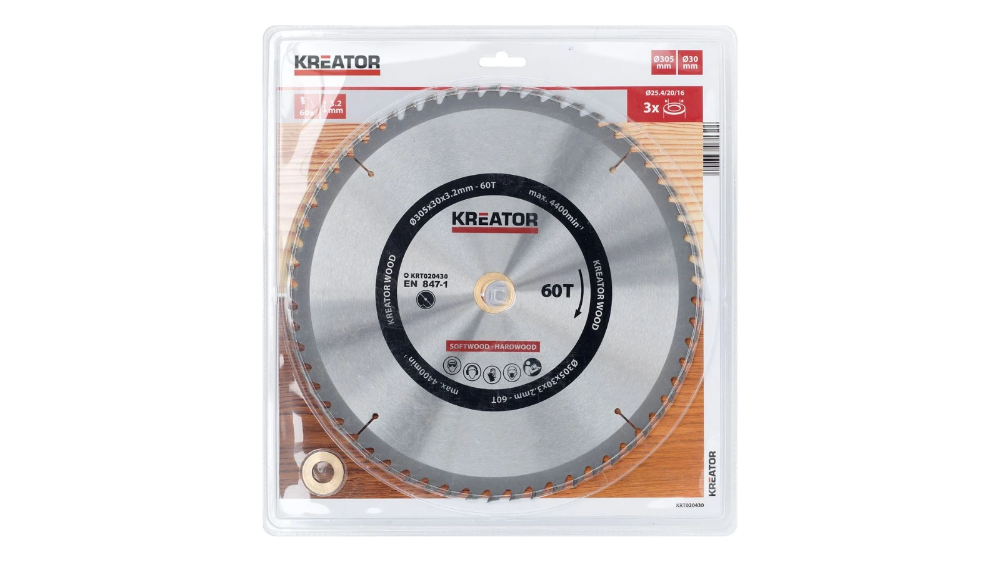 Miniatuur van Kreator cirkelzaagblad Ø 305x30x3.2mm 60T Wood (KRT020430)