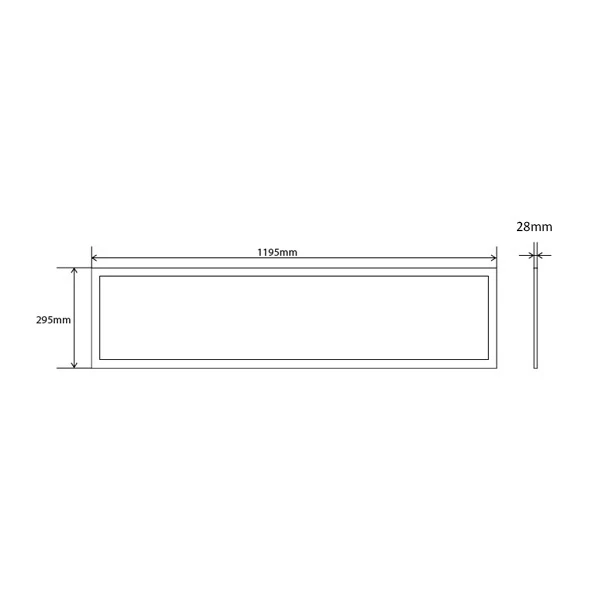 Miniatuur van INTERLight LED paneel 120x30cm 30W 3660lm CCT UGR 19 incl. driver (IL-PN195U)